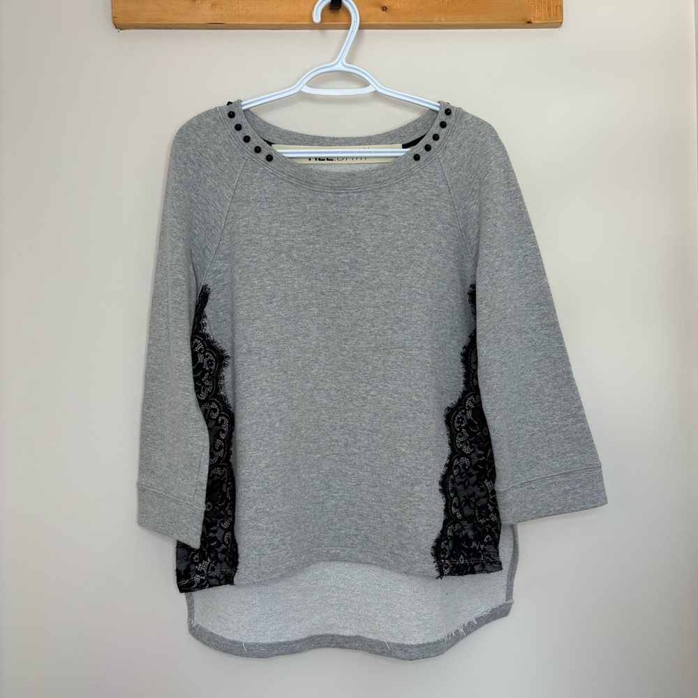 #210 TILL D.A Edgy Sweater with Studs and Lace